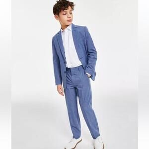 Nautica 2-piece. Micro-Texture Pant Suit Big Boys 16 Dark Blue Zip Fly pants